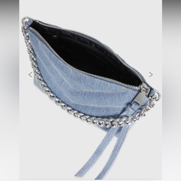 NWT Rebecca Minkoff Edie Denim Chain Crossbody Bag - Picture 12 of 16